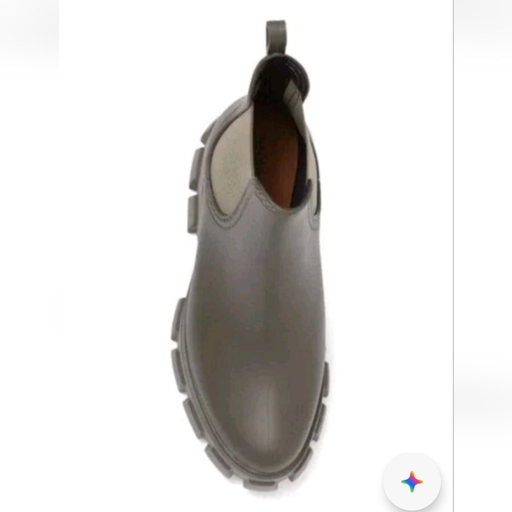 Jeffrey Campbell Platform Lug Sole Chelsea Matte Grey Green Rain Boots Size 7 - Picture 4 of 10
